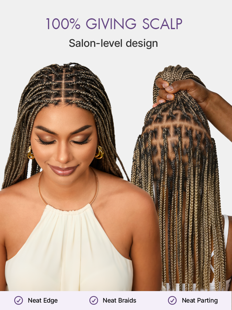 ☁🏡🐈Ready-to-Wear Preprocessed Swiss Lace Dread Wig💕