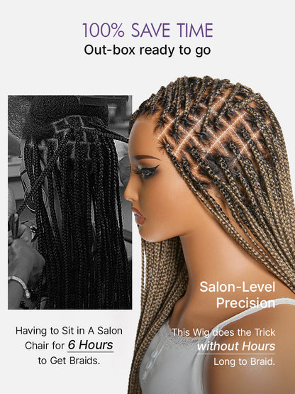 ☁🏡🐈Ready-to-Wear Preprocessed Swiss Lace Dread Wig💕