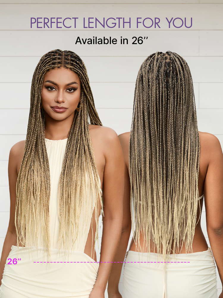 🔥Last Day: 73% OFF🌍613 Goddess Blonde HD Lace Glueless Knotless Braid Wig ✨