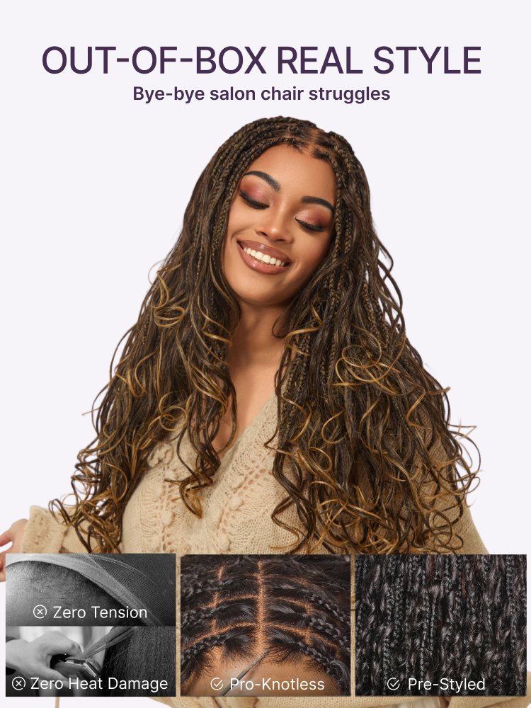 ☁🏡🐈Ready-to-Wear Preprocessed Swiss Lace Dread Wig💕