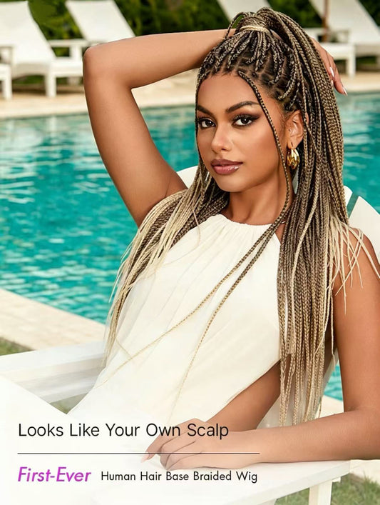☁🏡🐈Ready-to-Wear Preprocessed Swiss Lace Dread Wig💕
