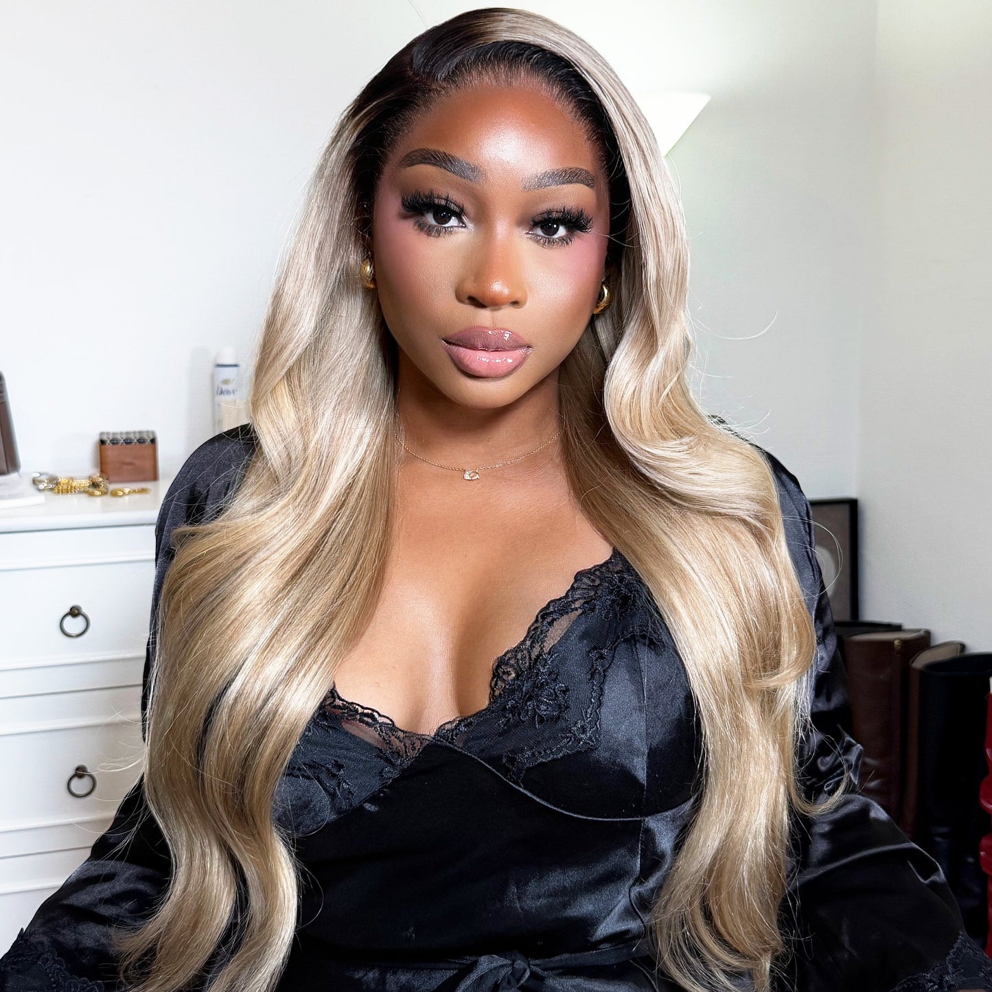 Hot Star Top 10A Raw 210% Density Professional Toned Balayage Ash Blonde HD Transparent 13x6 Lace Front Human Hair Wig Body Wave