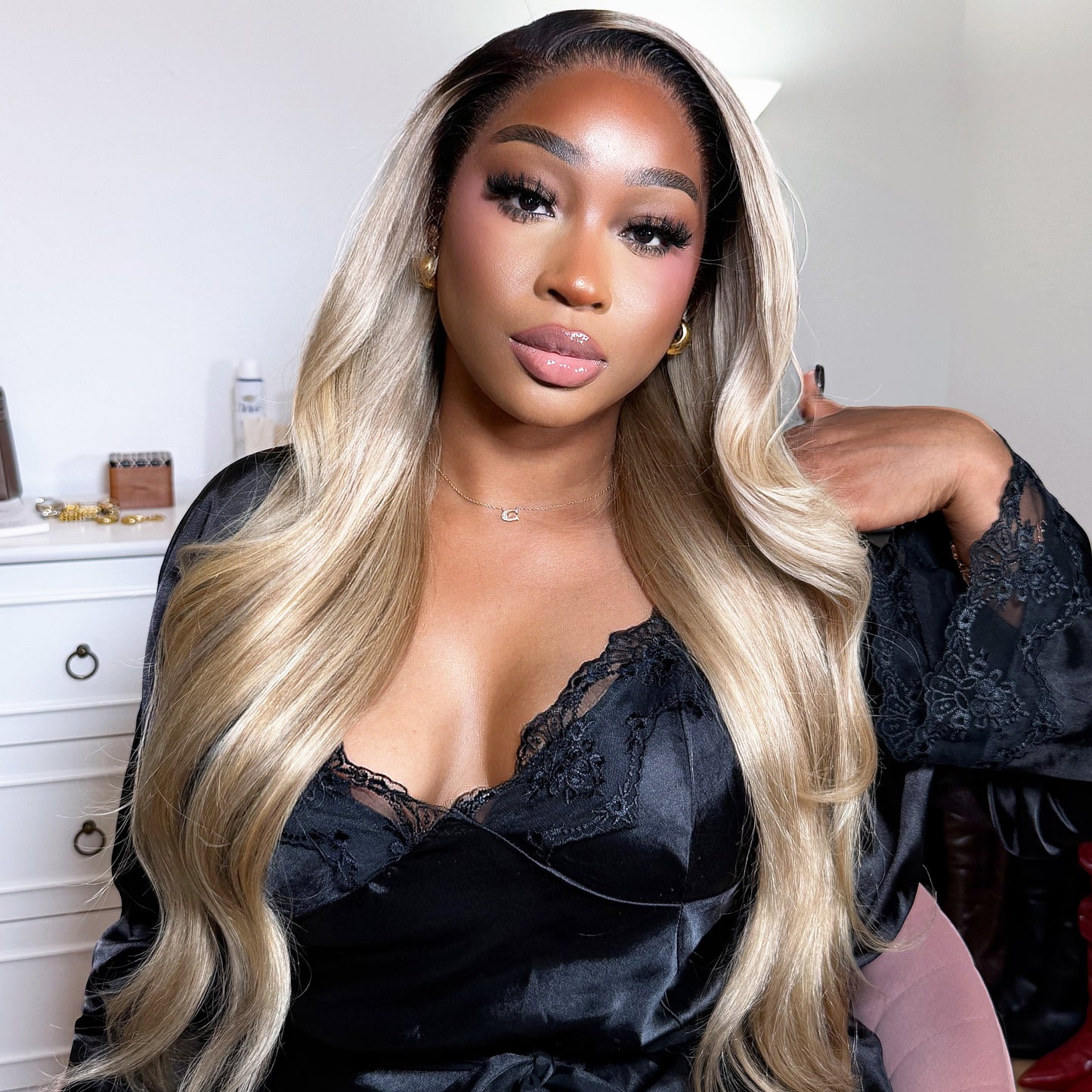 Hot Star Top 10A Raw 210% Density Professional Toned Balayage Ash Blonde HD Transparent 13x6 Lace Front Human Hair Wig Body Wave