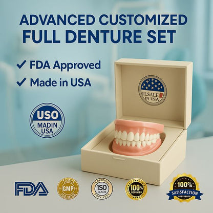 🦷 Advanced Customized Full Denture Set 🔥 10,000+ Sold In Last 30 Day ✨