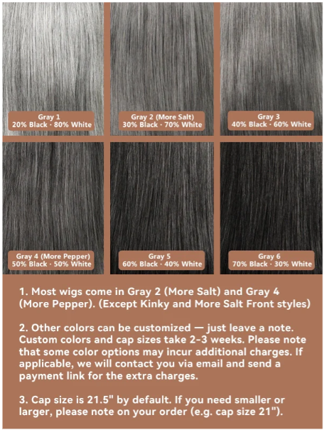 Luvwin 13x4 Salt & Pepper Bouncy Curls Glueless Grey Wig 100% Human Hair